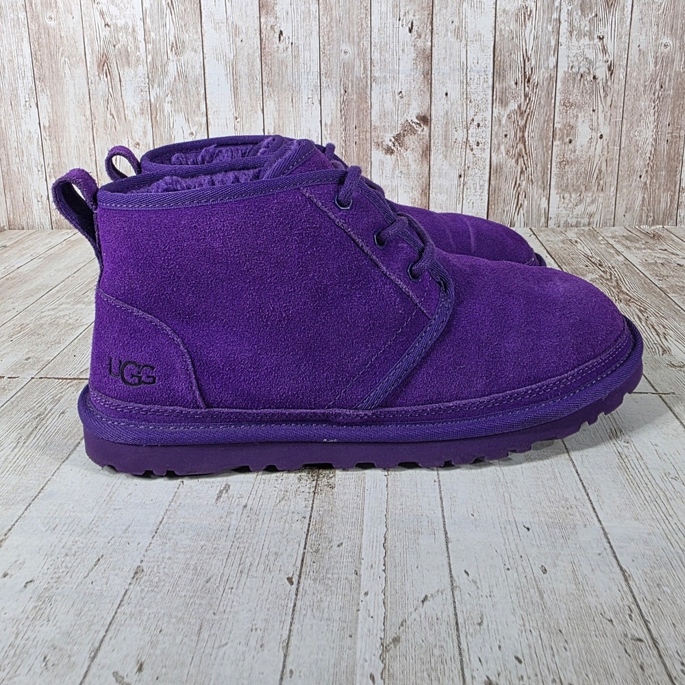 UGG Neumel Purple Suede Lace Up Chukka Boots Womens 9 1094269
